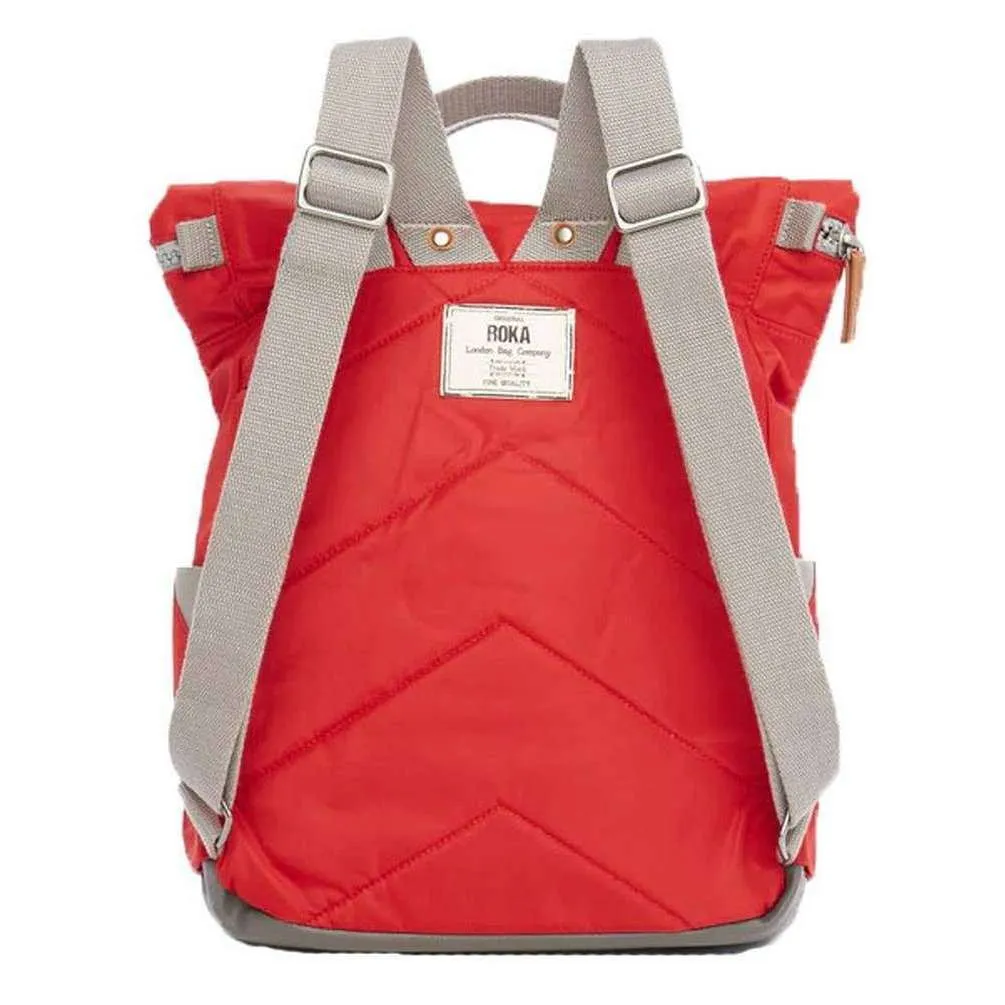 Roka Canfield B Medium Sustainable Nylon Backpack - Cranberry Red