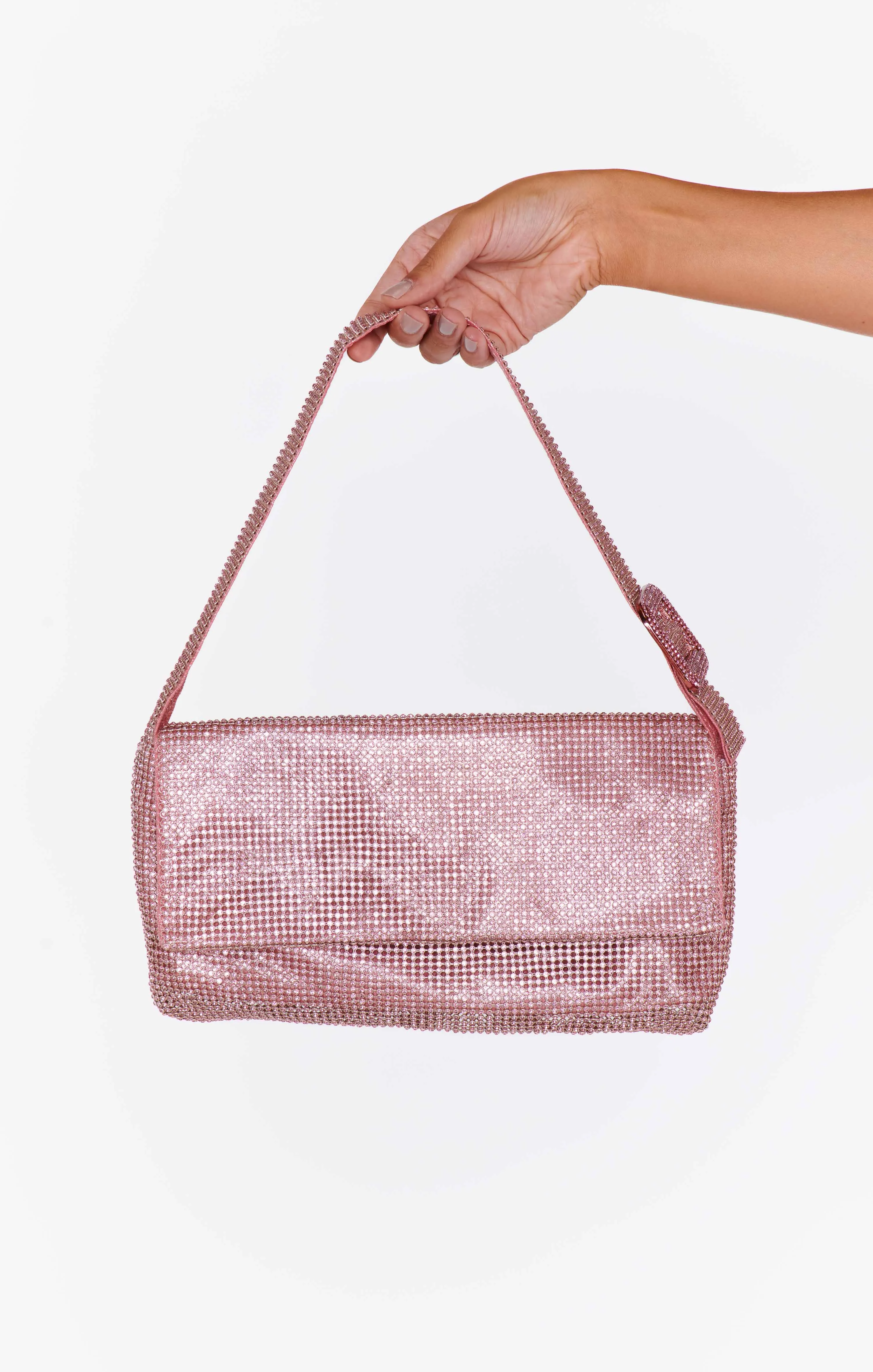 Rosie Rhinestone Bag ~ Light Pink