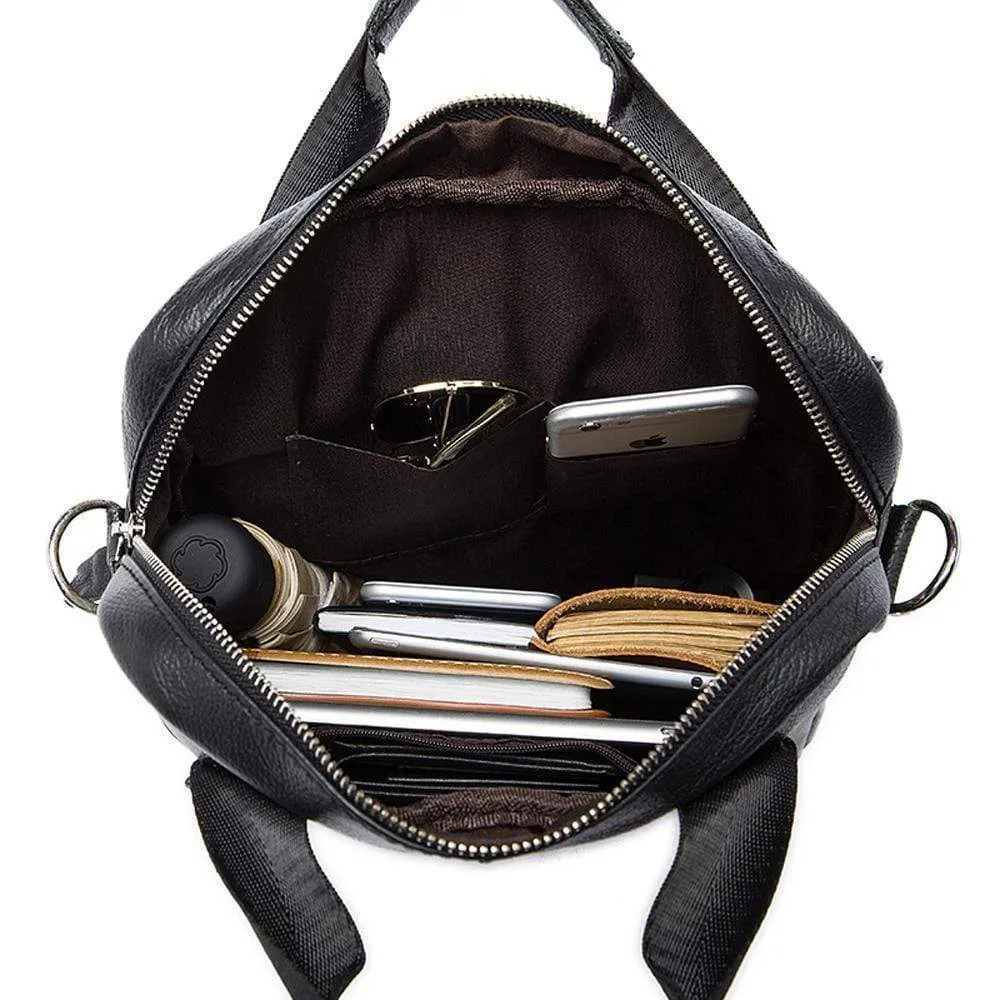 Rossie Viren Vertical Vintage Leather Laptop/Tablet Messenger Bag