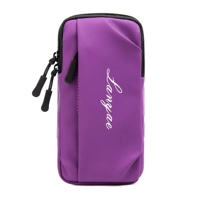 Running Mobile Phone Arm Bag Sports Yoga Fitness Mobile Phone Bag(B221 Purple)