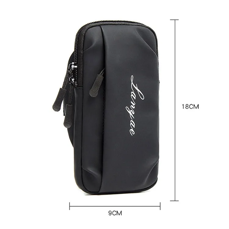 Running Mobile Phone Arm Bag Sports Yoga Fitness Mobile Phone Bag(B221 Zipper Black)