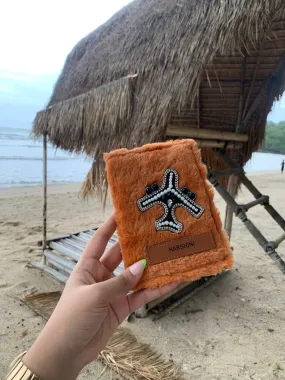 Rustic Orange Furr Passport Cover