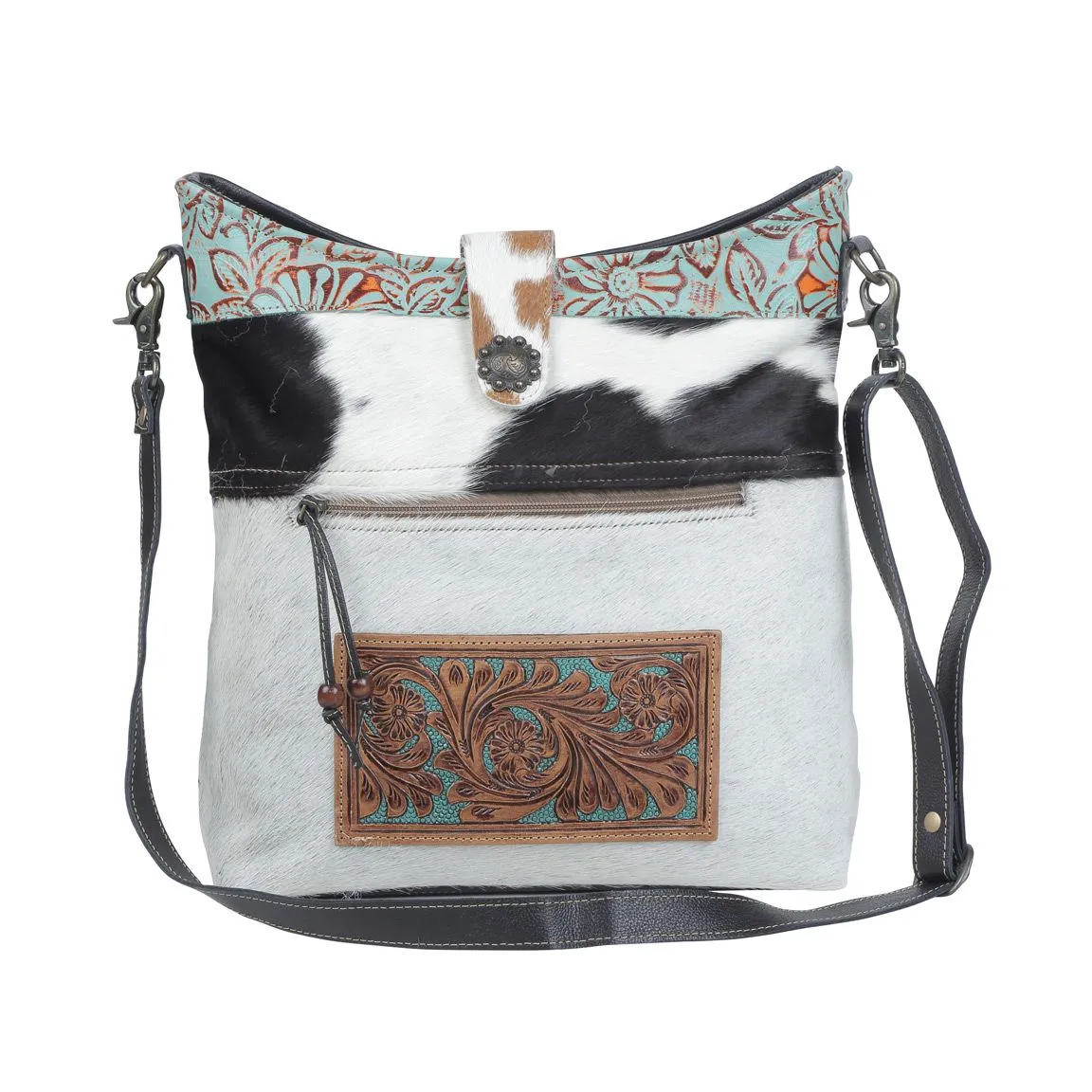 Rustic Tinge Hand-Tooled Bag