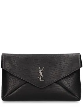 Saint Laurent   Cassandre large leather pouch 