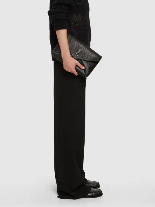 Saint Laurent   Cassandre large leather pouch 