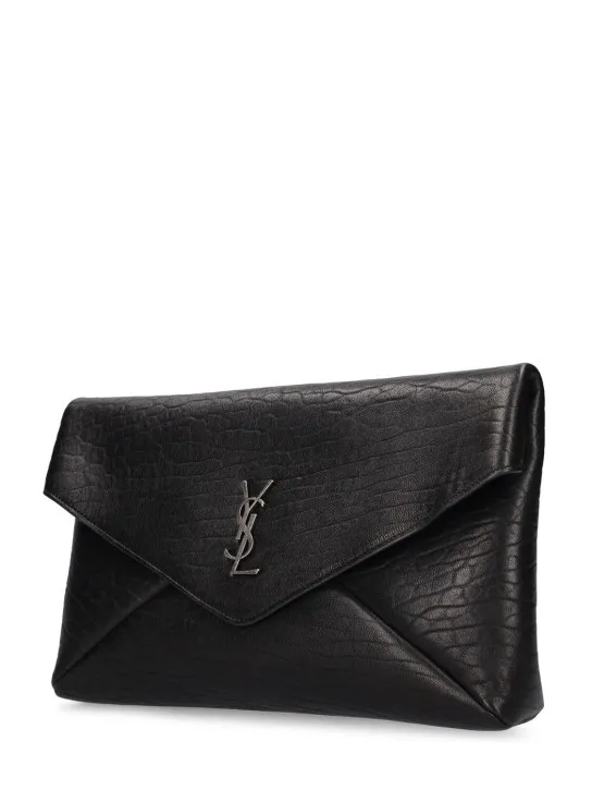 Saint Laurent   Cassandre large leather pouch 