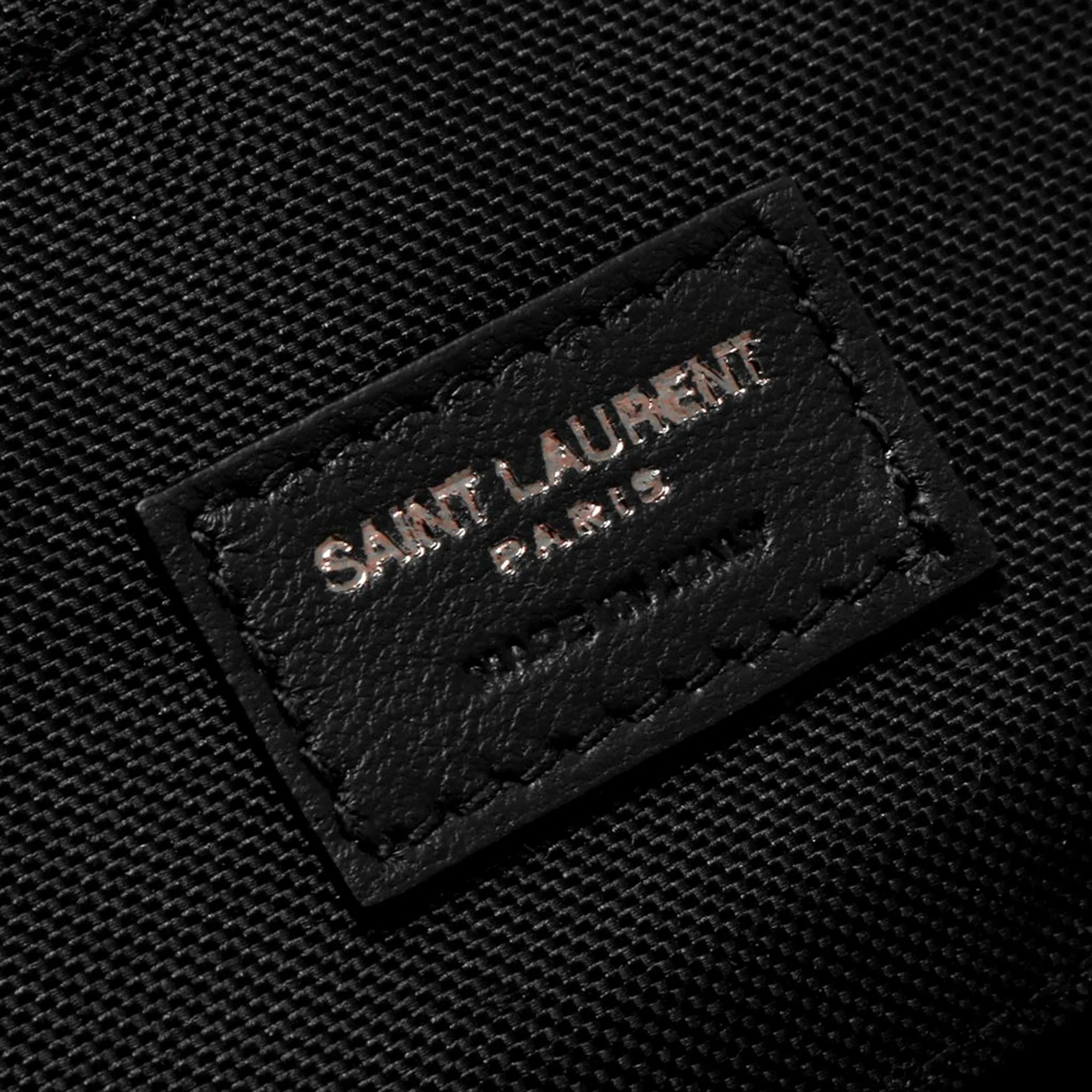 Saint Laurent Nuxx Ripstop Black Trifold Flap Wallet