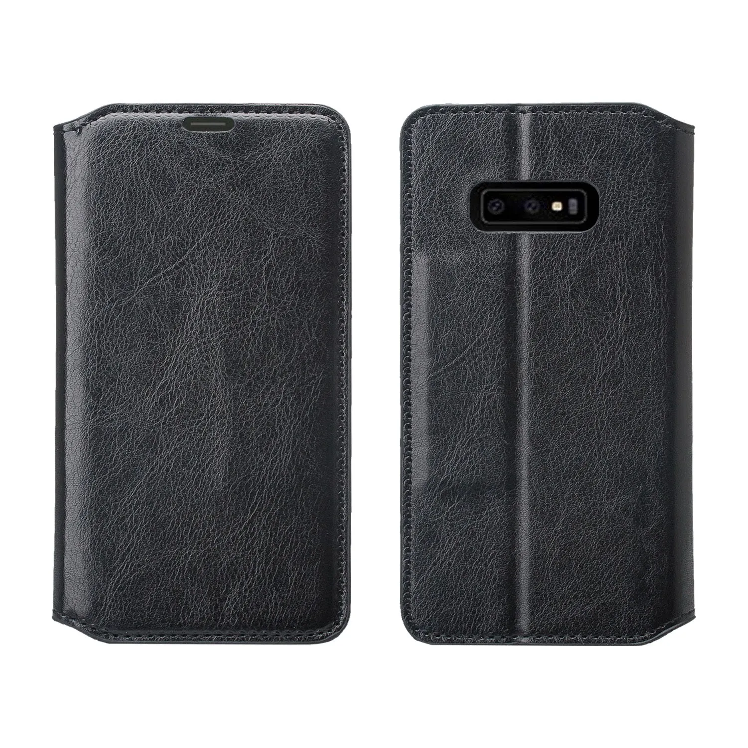 Samsung Galaxy S10e Case, Pu Leather Wallet Case [Kickstand] with ID & Credit Card Slots for Galaxy S10e - Black