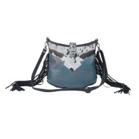 Sapphire Vines Leather & Hairon Bag