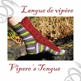 Sock pattern "A Viper's tongue"