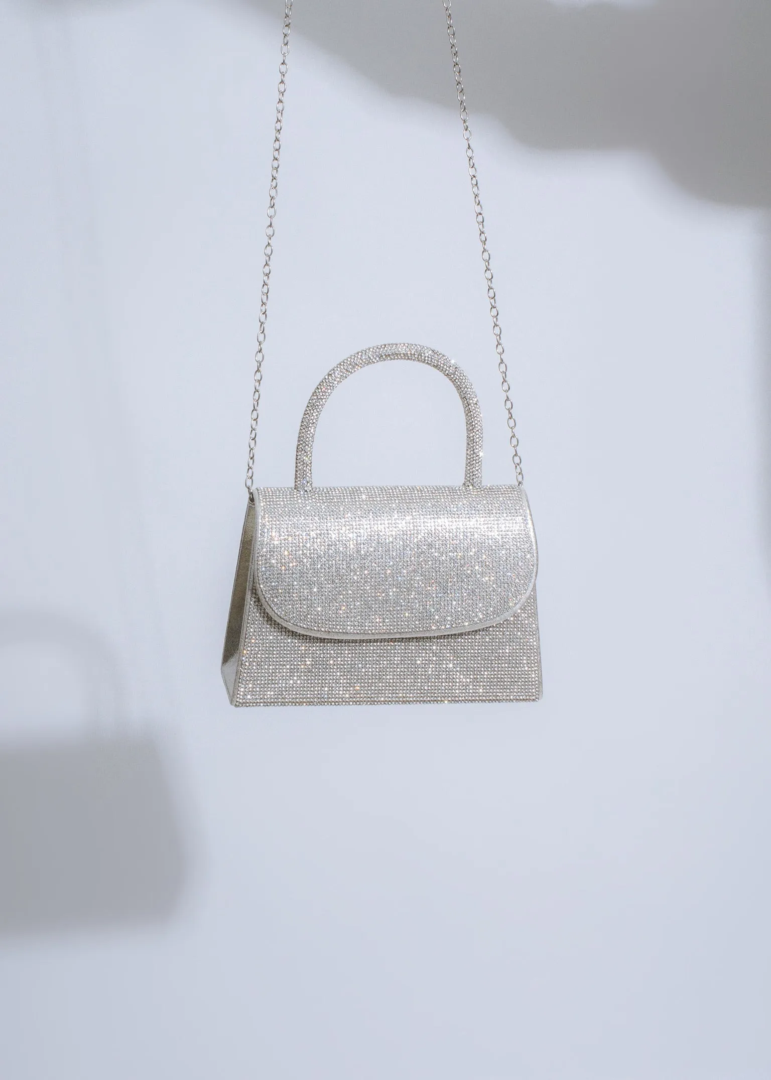 Sparkle Allure Rhinestones Handbag Silver