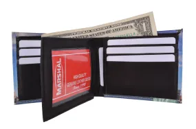 Statue of Liberty Men's Genuine Leather Bifold Multi Card ID Center Flap Wallet 1246-17