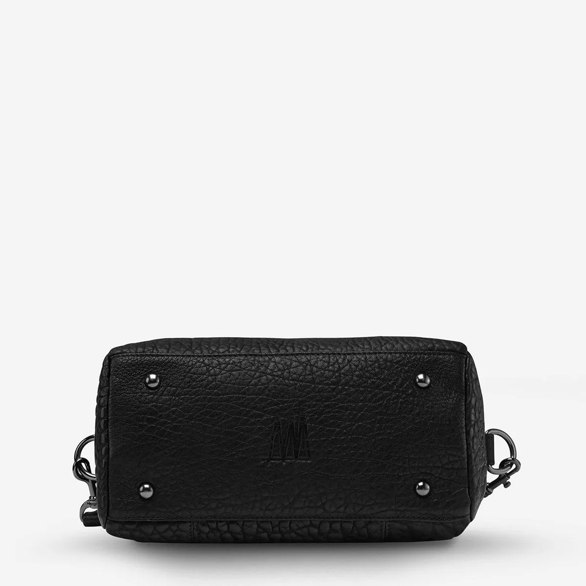 Status Anxiety WOMENS LAST MOUNTAINS LEATHER BAG - BLACK BUBBLE