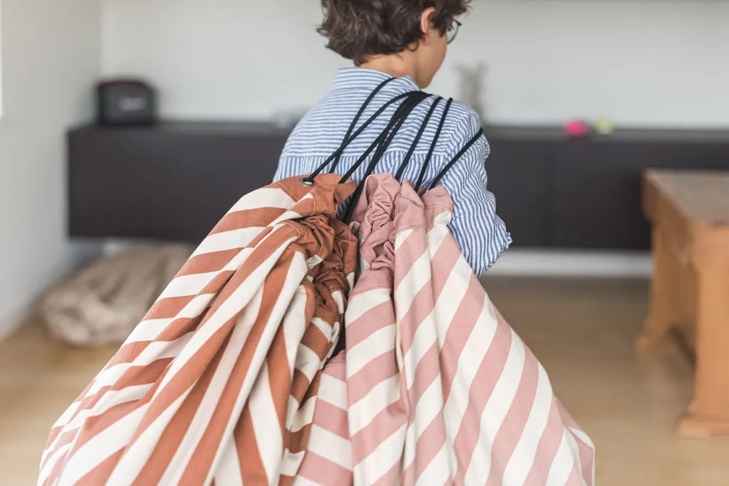 Stripes Pink New Toy Storage Bag