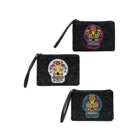 Sugar Skull Beaded Purse, Asst. of 3