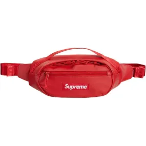 Supreme Leather Waist Bag Red