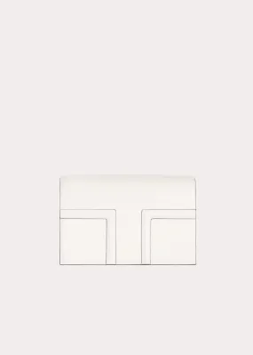 T-Flap leather bag milk