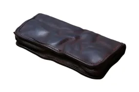 TEEK - Vintage Handmade Mens Leather Zipper Wallet