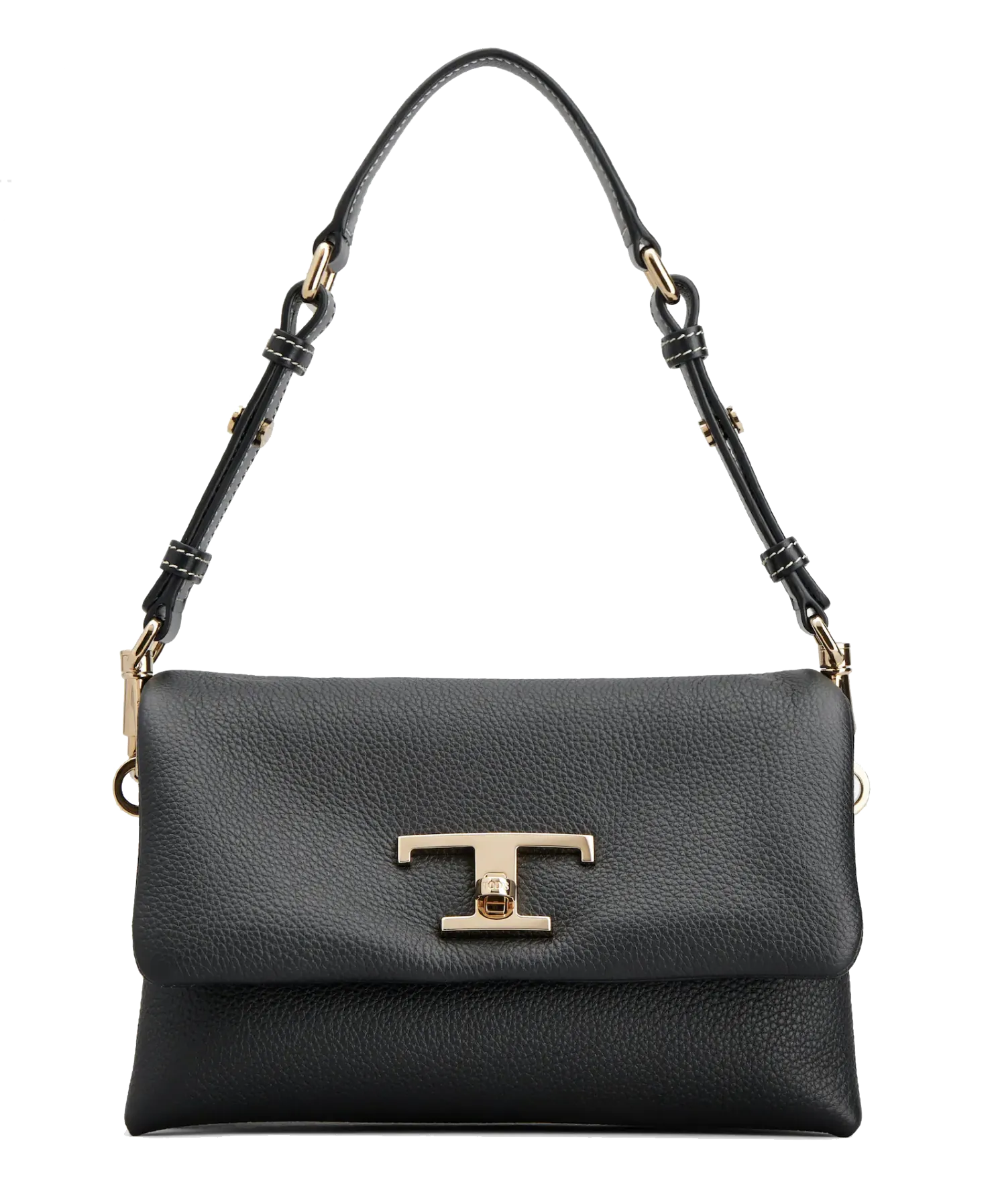 TODS T TIMELESS FLAP BAG BLACK