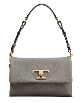 TODS T TIMELESS FLAP BAG GREY