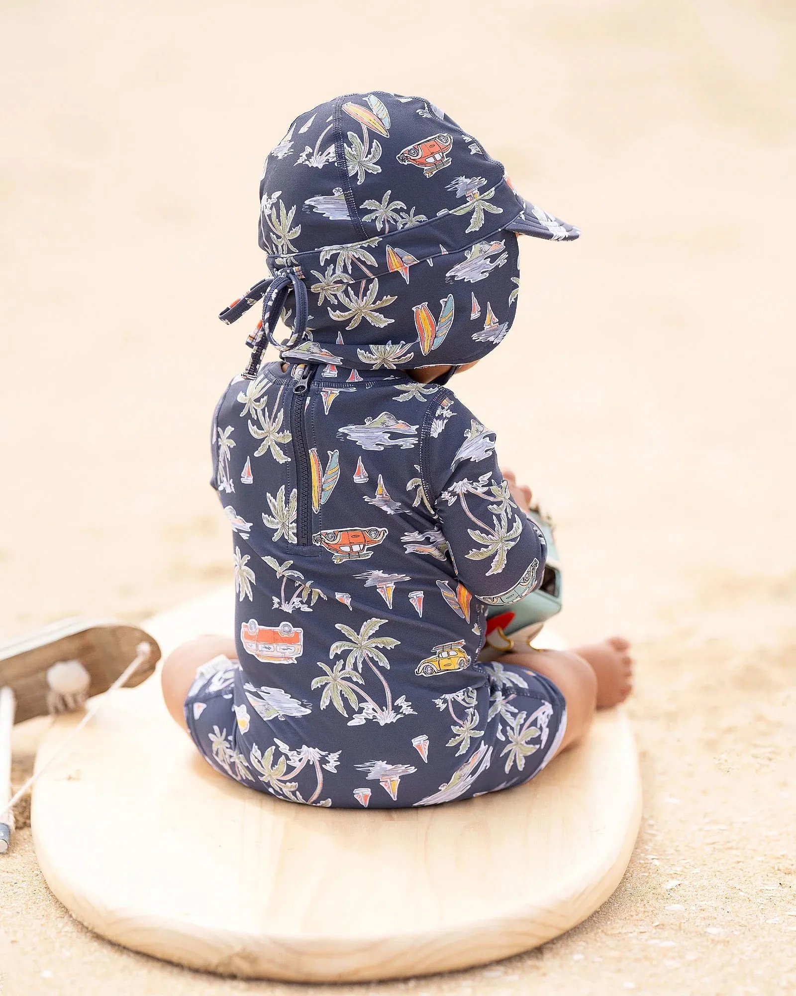 Toshi Swim Baby Flap Cap Classic - Surf Twilight