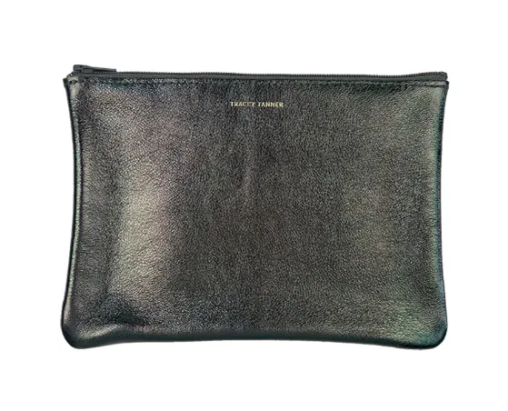 TRACEY TANNER | Matte Foil Gunmetal Basic Zip