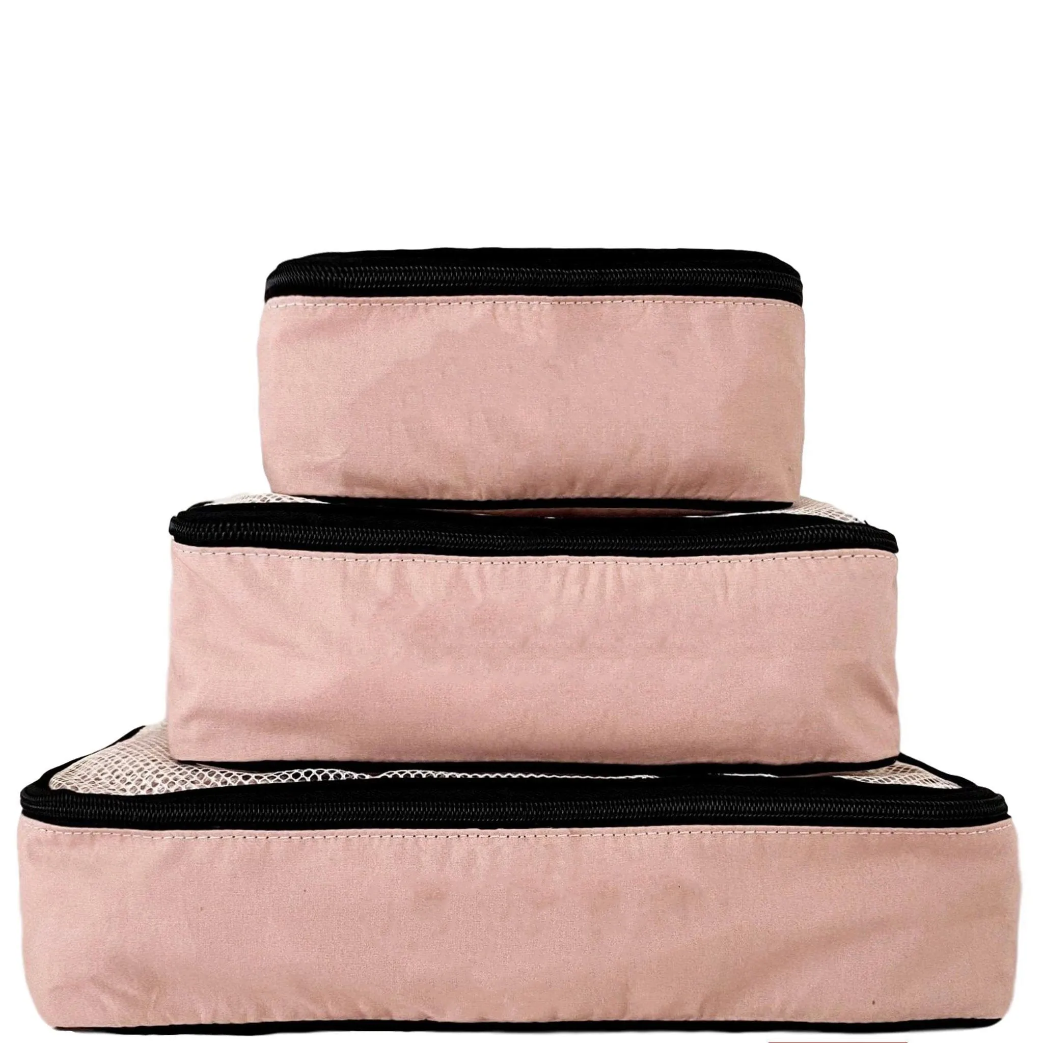 Travel Glam 4-Pack: Organize, Lingerie, Makeup & Tech, Pink/Blush