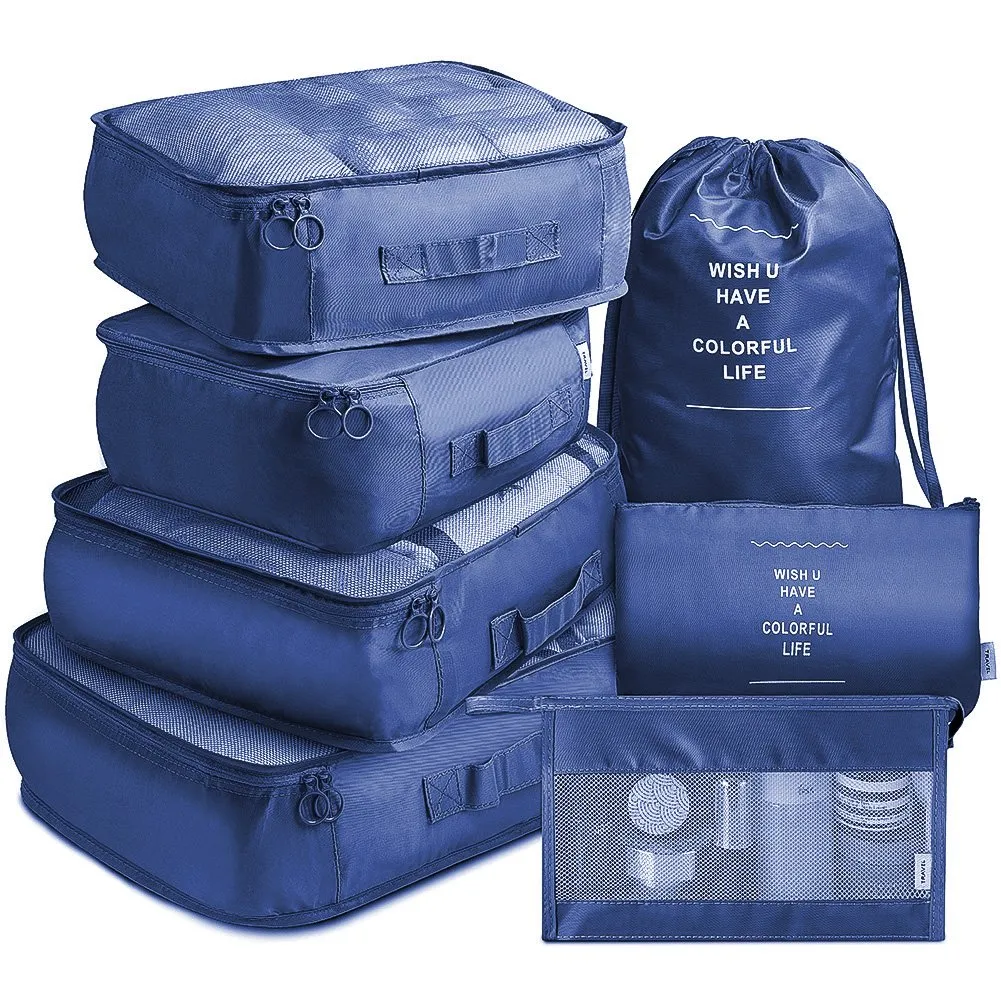 Travel Storage Bag 7-Piece Set Of Travel Thickened Suitcase Clothing Classification Storage Bag