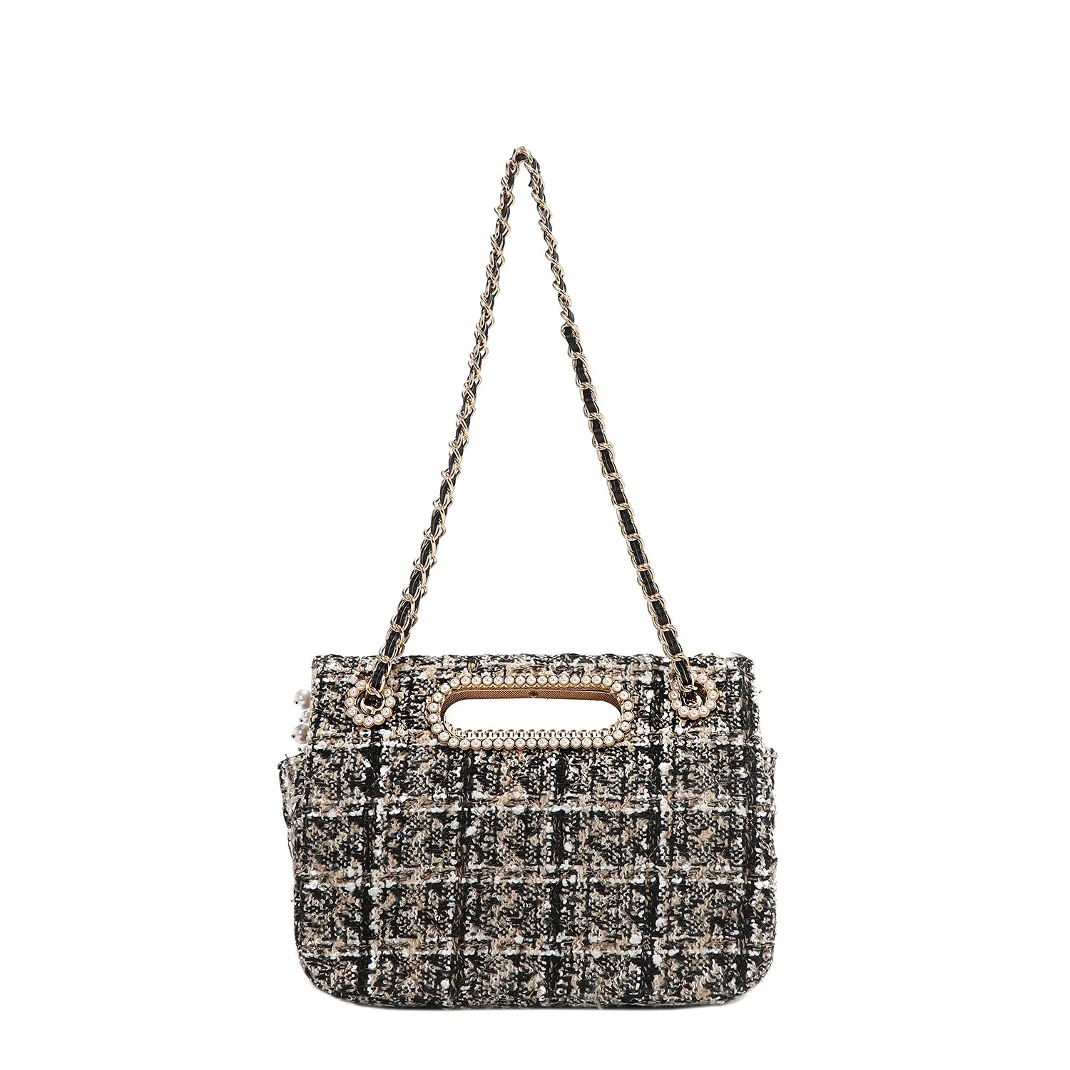 TWEED CLUTCH FLAP BAG