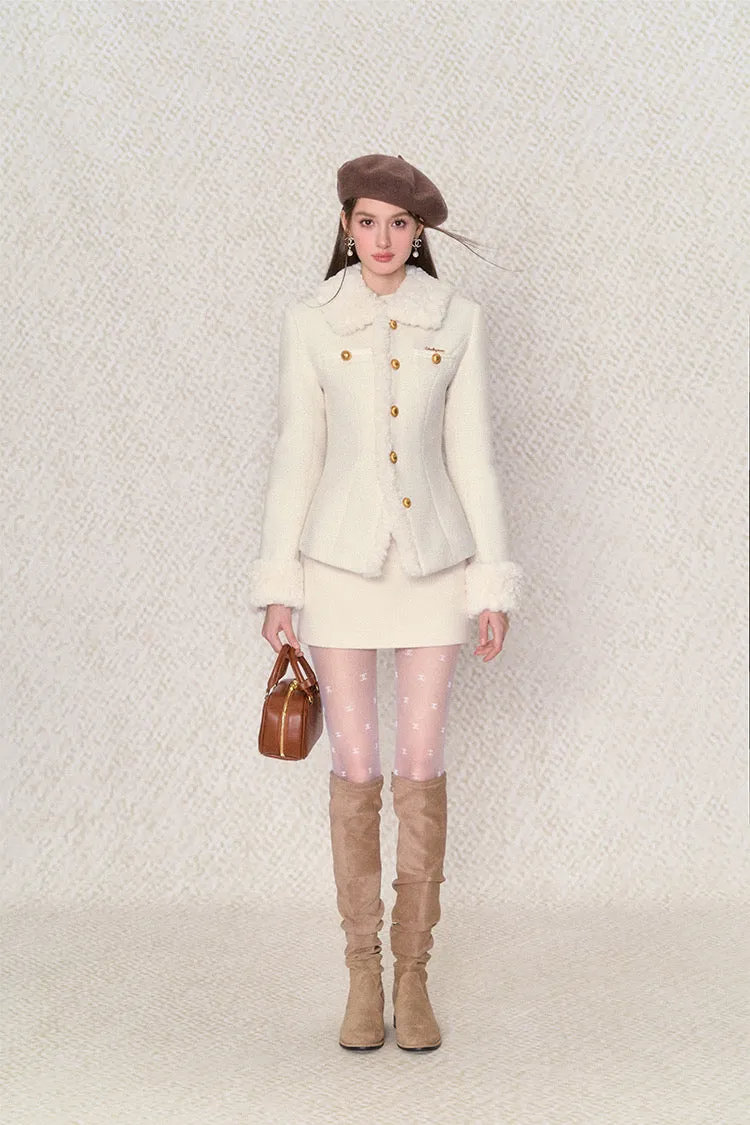 [Underpass]Heiress' Choice White Jacket and Skirt Set