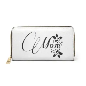 Uniquely You Zipper Wallet / Mom Graphic - White