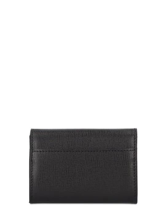 Valentino Garavani   Vlogo grained leather card holder 