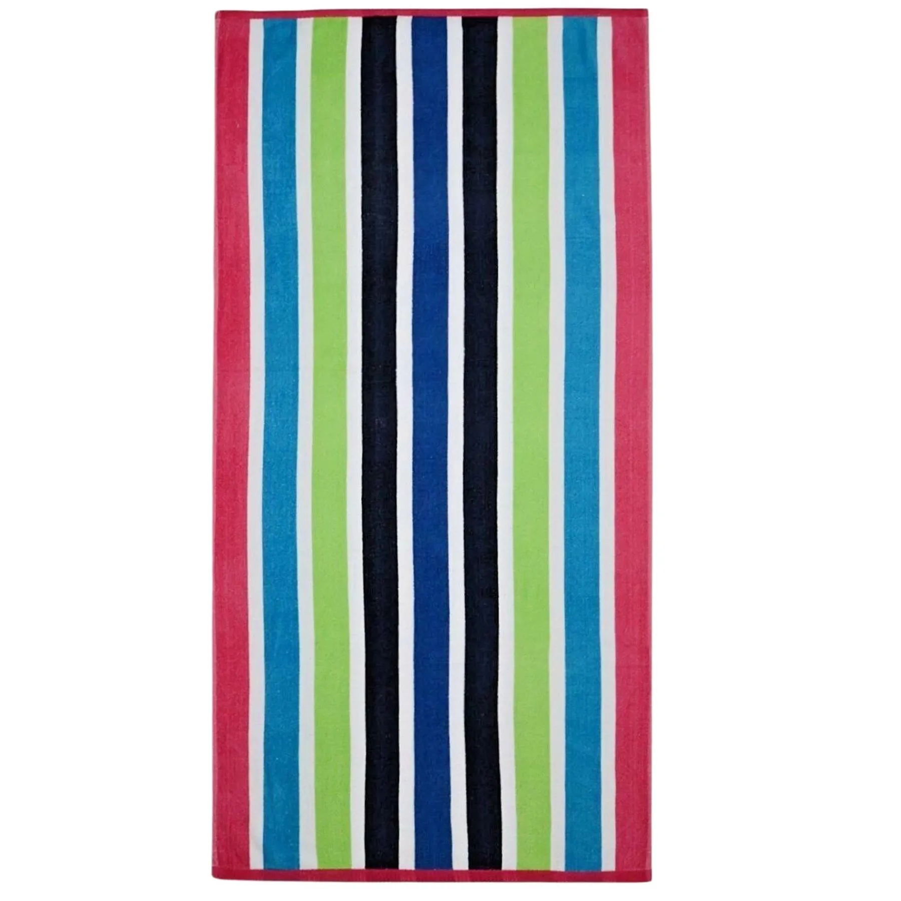 Velour Striped Beach Towel Sanguine