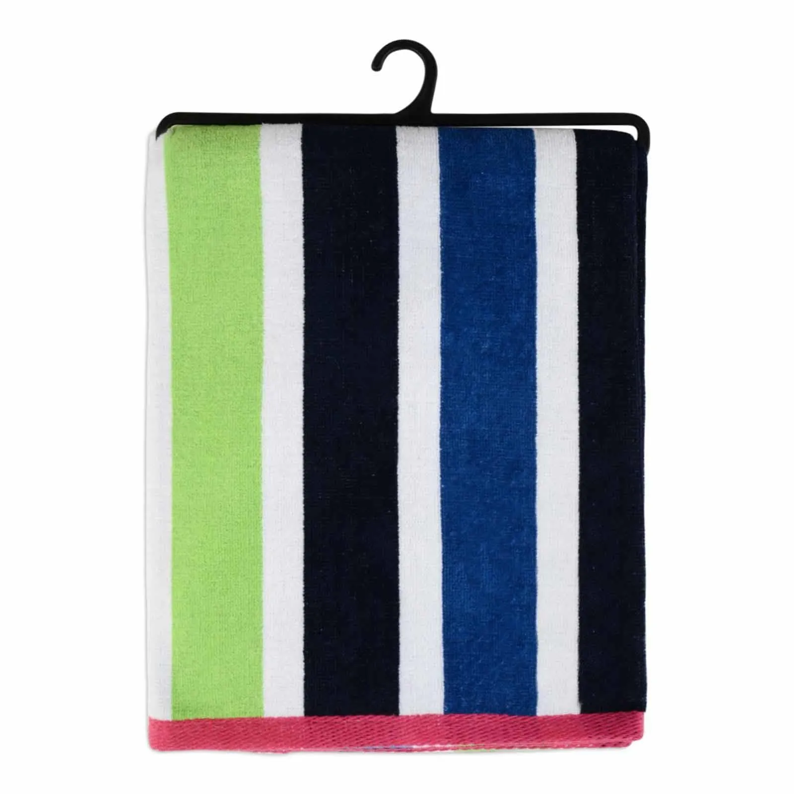 Velour Striped Beach Towel Sanguine