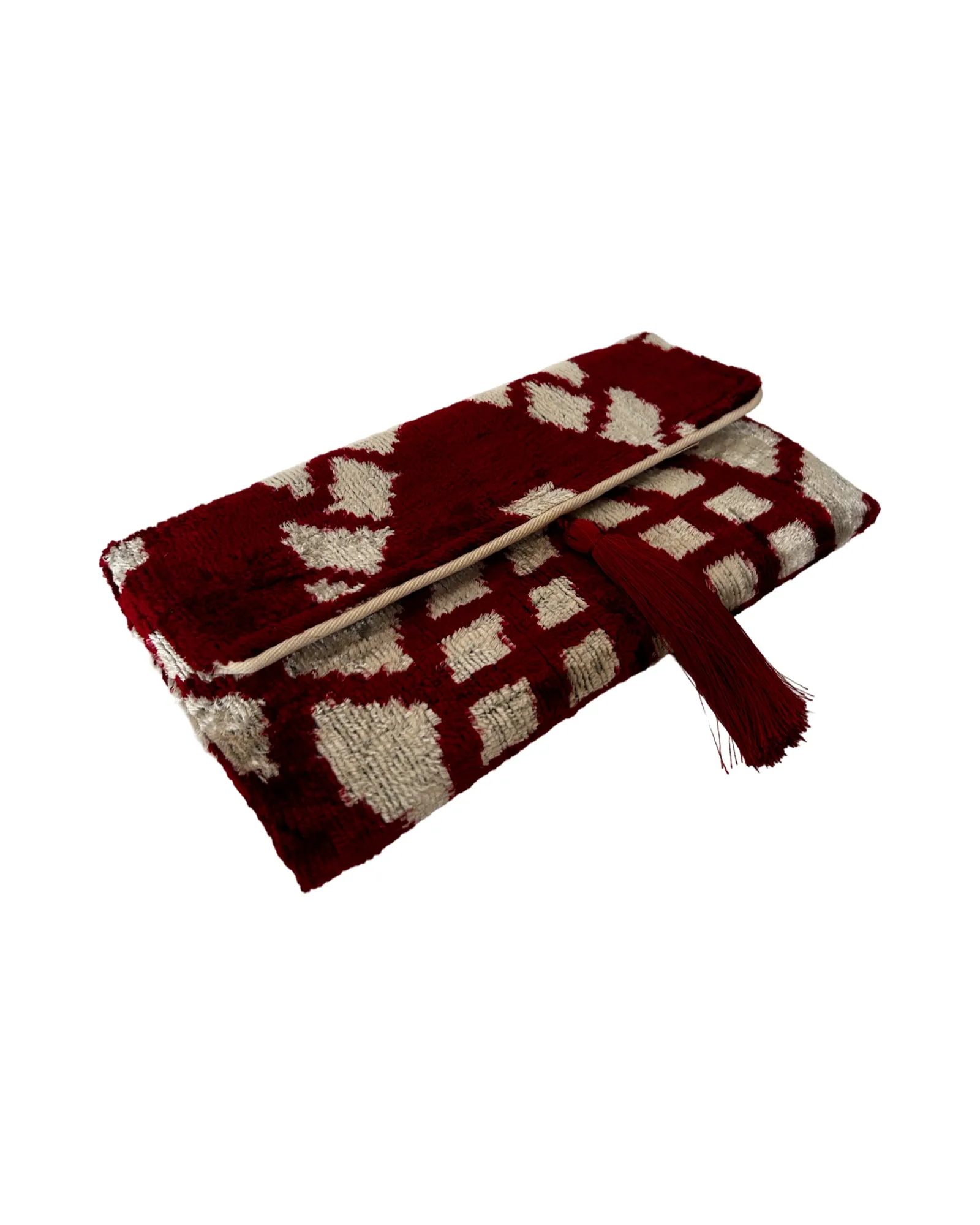 Velvet  Bordeaux Clutch