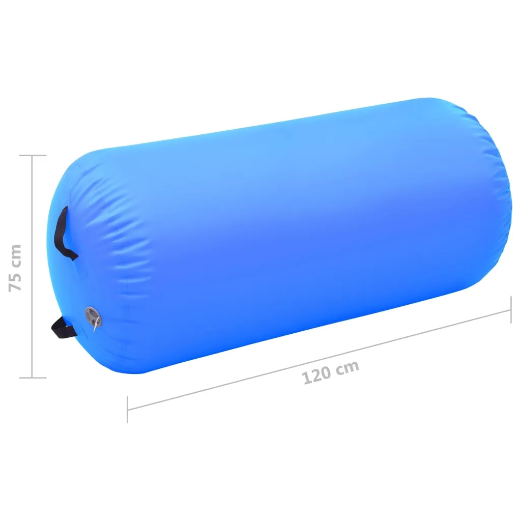 vidaXL Inflatable Gymnastic Roll with Pump 120x75 cm PVC Blue