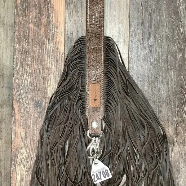 Western Mini Leather Fringe Strap 48" #24708