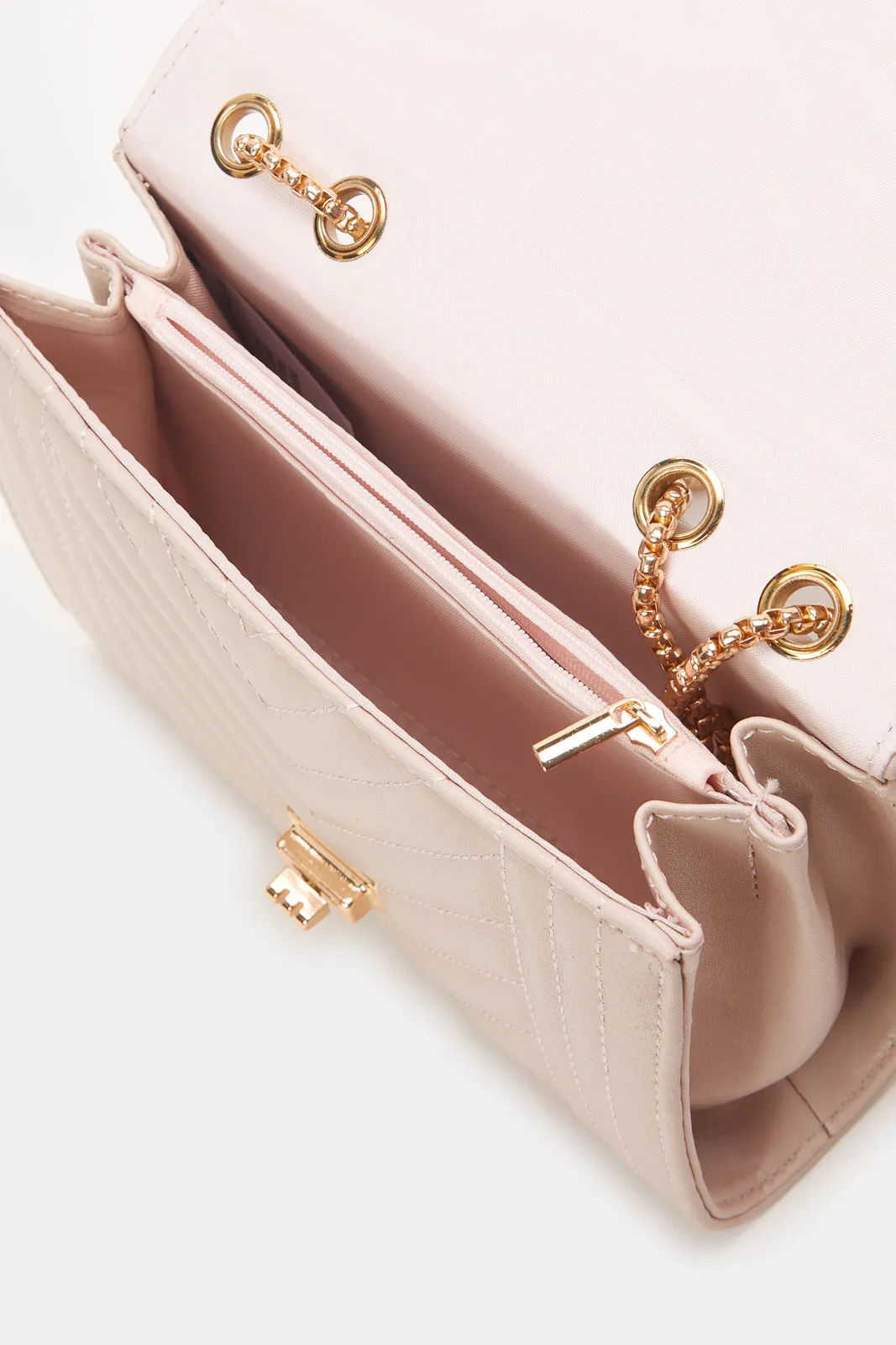 Women Pink Embellished Handbag