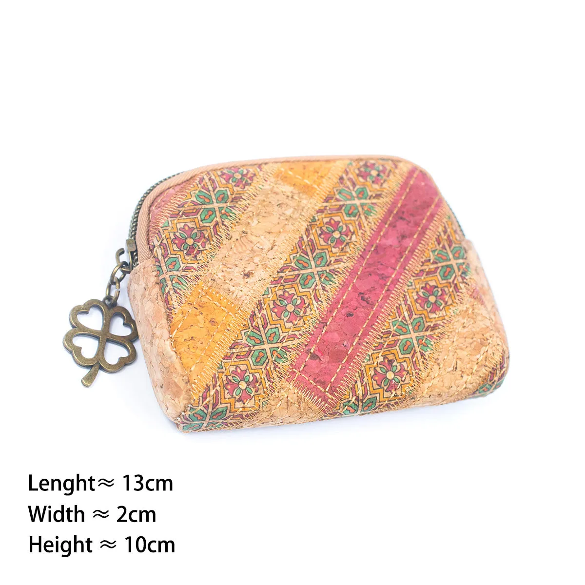 Women's Cork Coin Purse with Patchwork Print BAGF-092-MIX-7（7units）