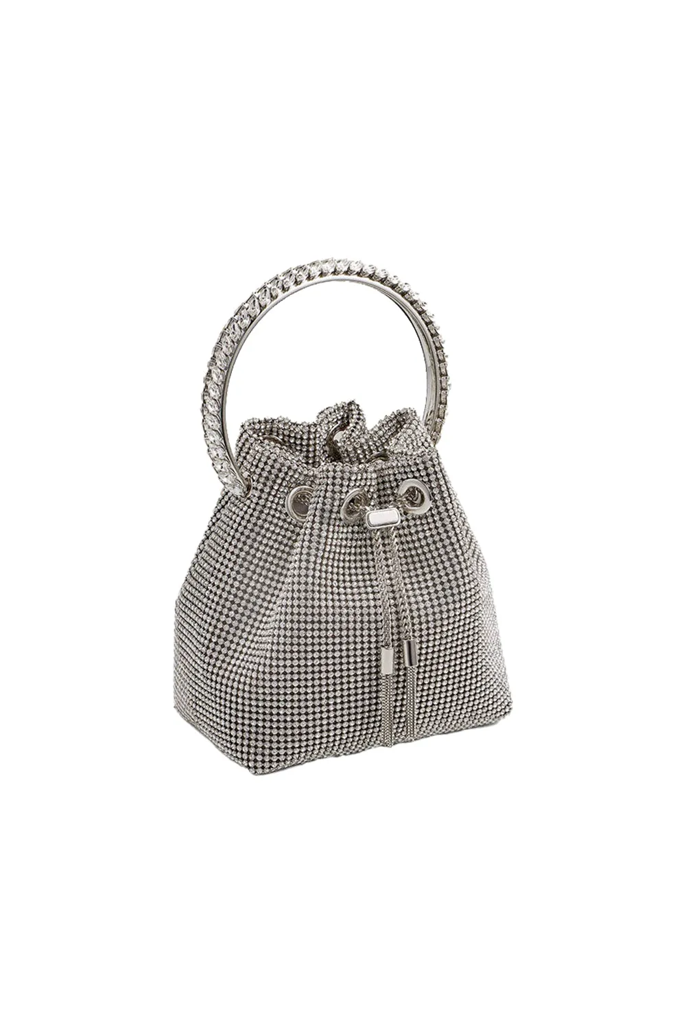 Women’s Small Rhinestone Clutch Bucket Bags