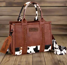 Wrangler Cow Print Concealed Carry Tote/Crossbody