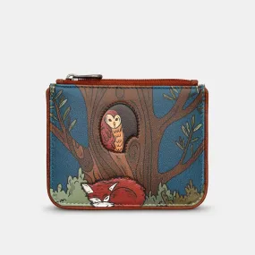 Yoshi Woodland Friends Zip Top Leather Purse